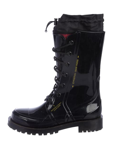 christian dior rain boots|Christian Dior black boots.